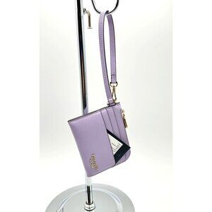 Kate Spade KI663 Devin Coin Card Case Wristlet Lavender Cream Saffiano Leather